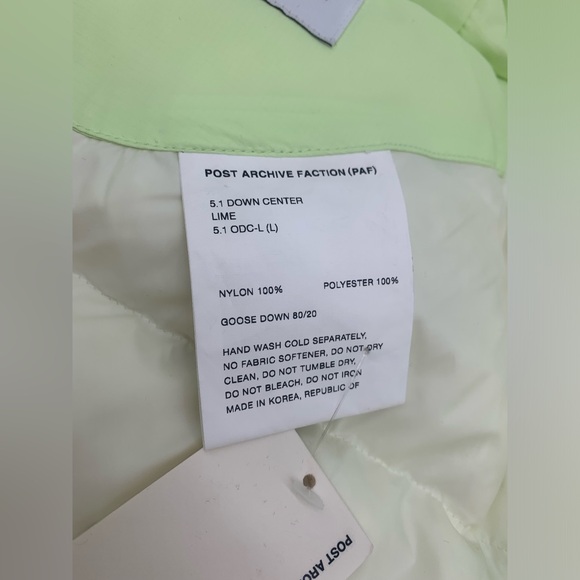 POST ARCHIVE FACTION 5.1 Down Center Jacket - Picture 8 of 11